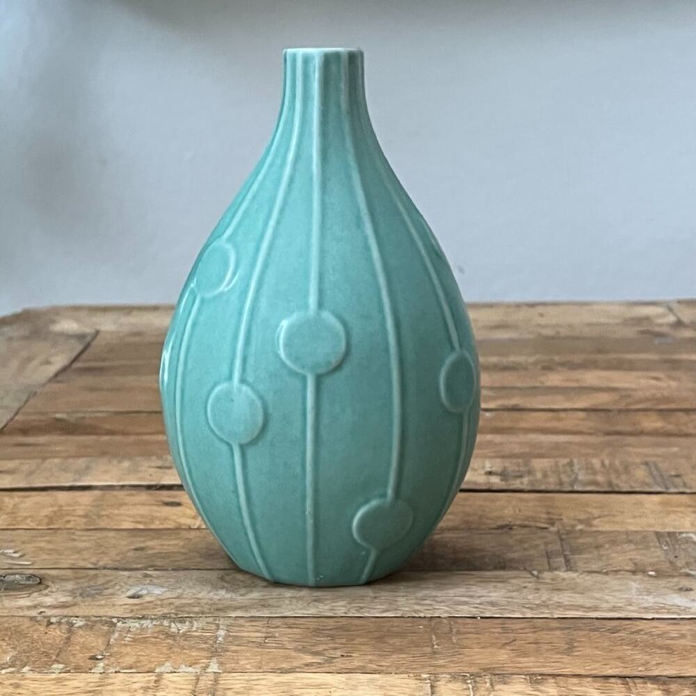 Jonathan Adler Abacus Light Turquoise Vase 8.5"